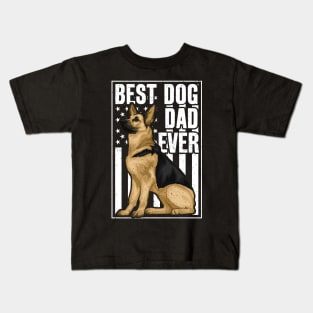 Best Dog Dad Ever German Shepherd Kids T-Shirt